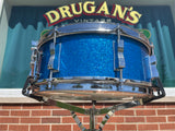 1966 Ludwig 5x14 Jazz Festival Snare Drum Blue Sparkle