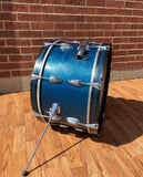 1956-59 Slingerland 2-N Jobbing Outfit Drum Set Blue Sparkle 20/12