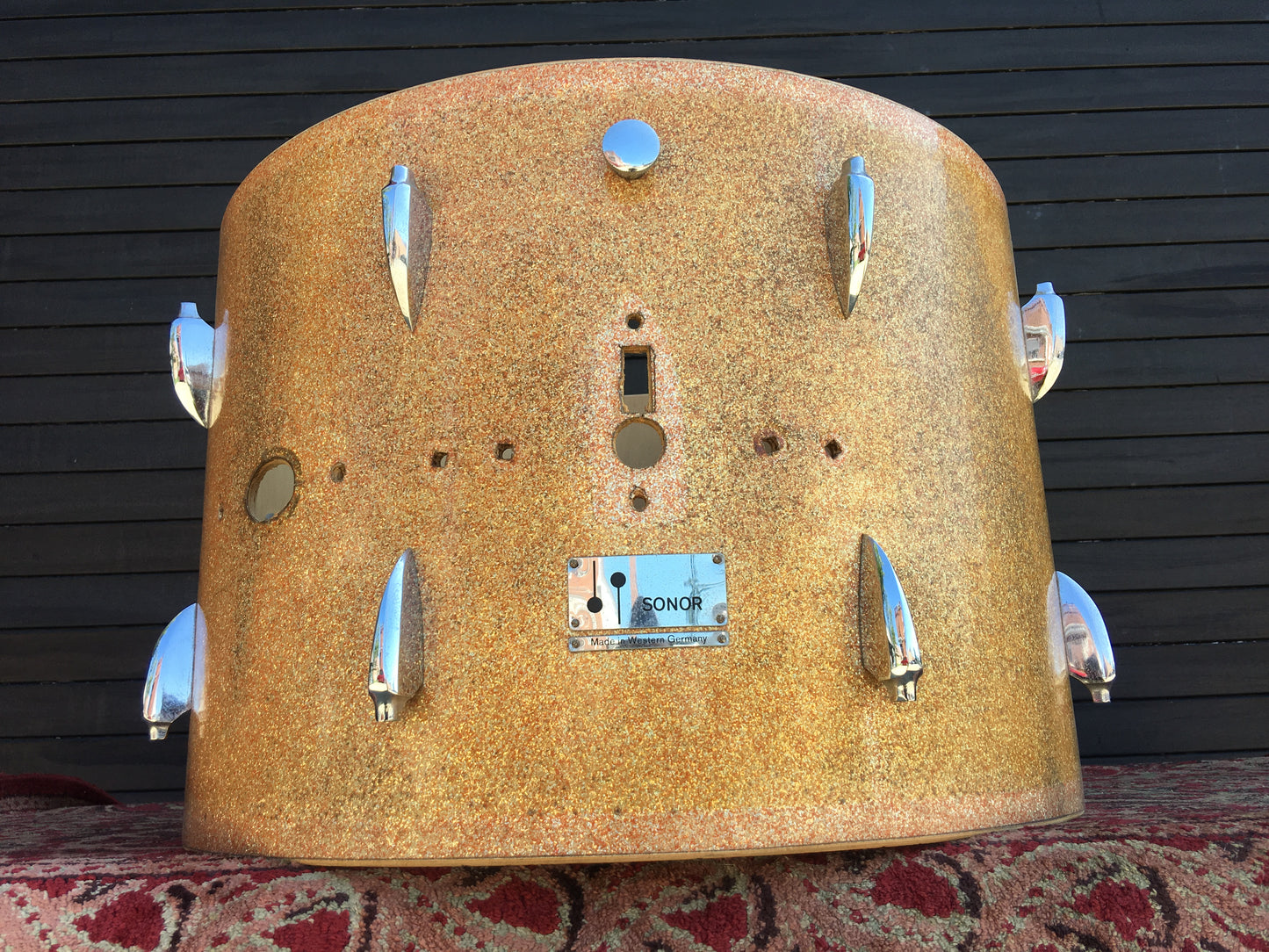 1960s Sonor 14x20 Tear Drop Bass Drum Champagne Sparkle