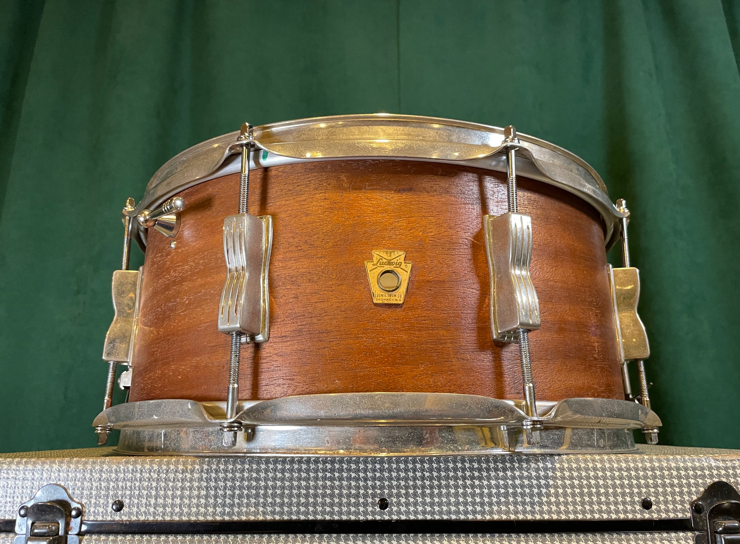 1966 Ludwig 6.5x14 Auditorium Snare Drum - Mahogany