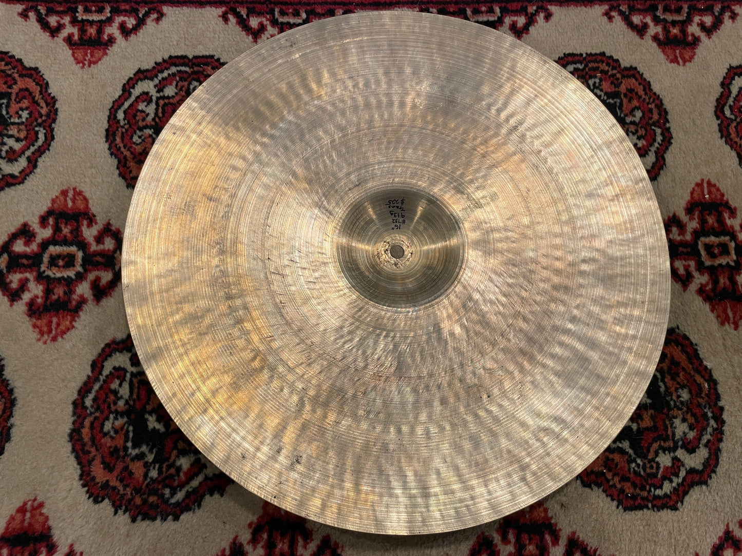 16" Zildjian A 1940s-50s Trans Stamp Crash Cymbal 913g #732 *Video Demo*