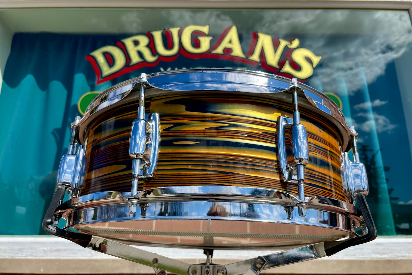1971 Ludwig Standard 5x14 Snare Drum Lemon Strata
