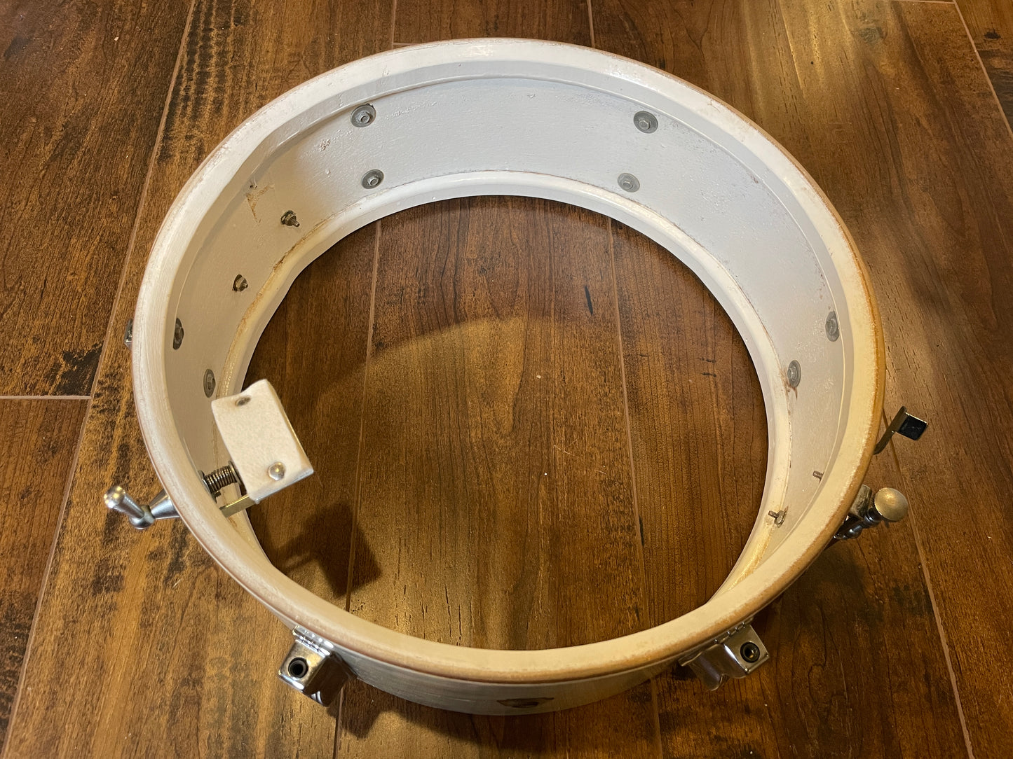 Early 1960s Ludwig Pre-Serial # 5x14 Pioneer Snare Drum White Marine Pearl WMP