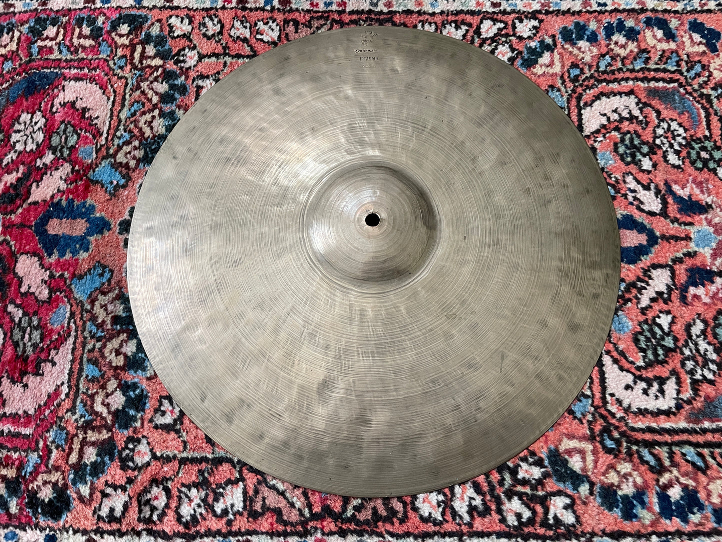 Vintage 15" K. Zildjian Istanbul Old Stamp Type IIb Hi-Hat / Small Ride Single Cymbal 1328g #762