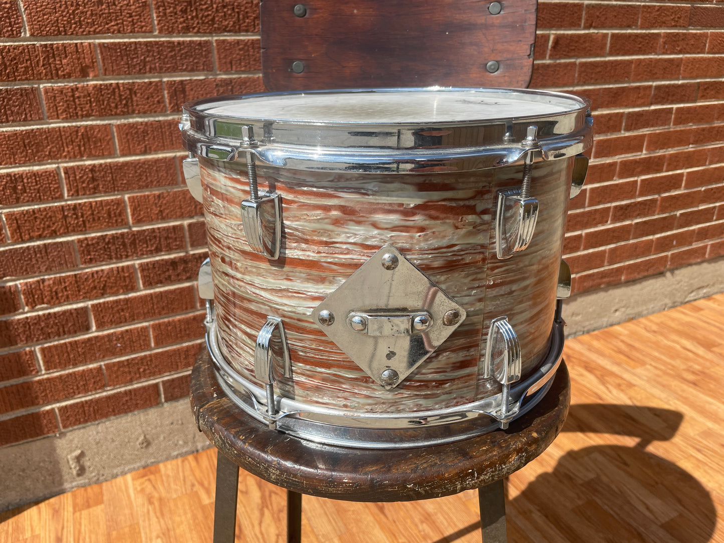Early 1960s Ludwig 8x12 Tom Drum Oyster Pink Pearl Pre-Serial #