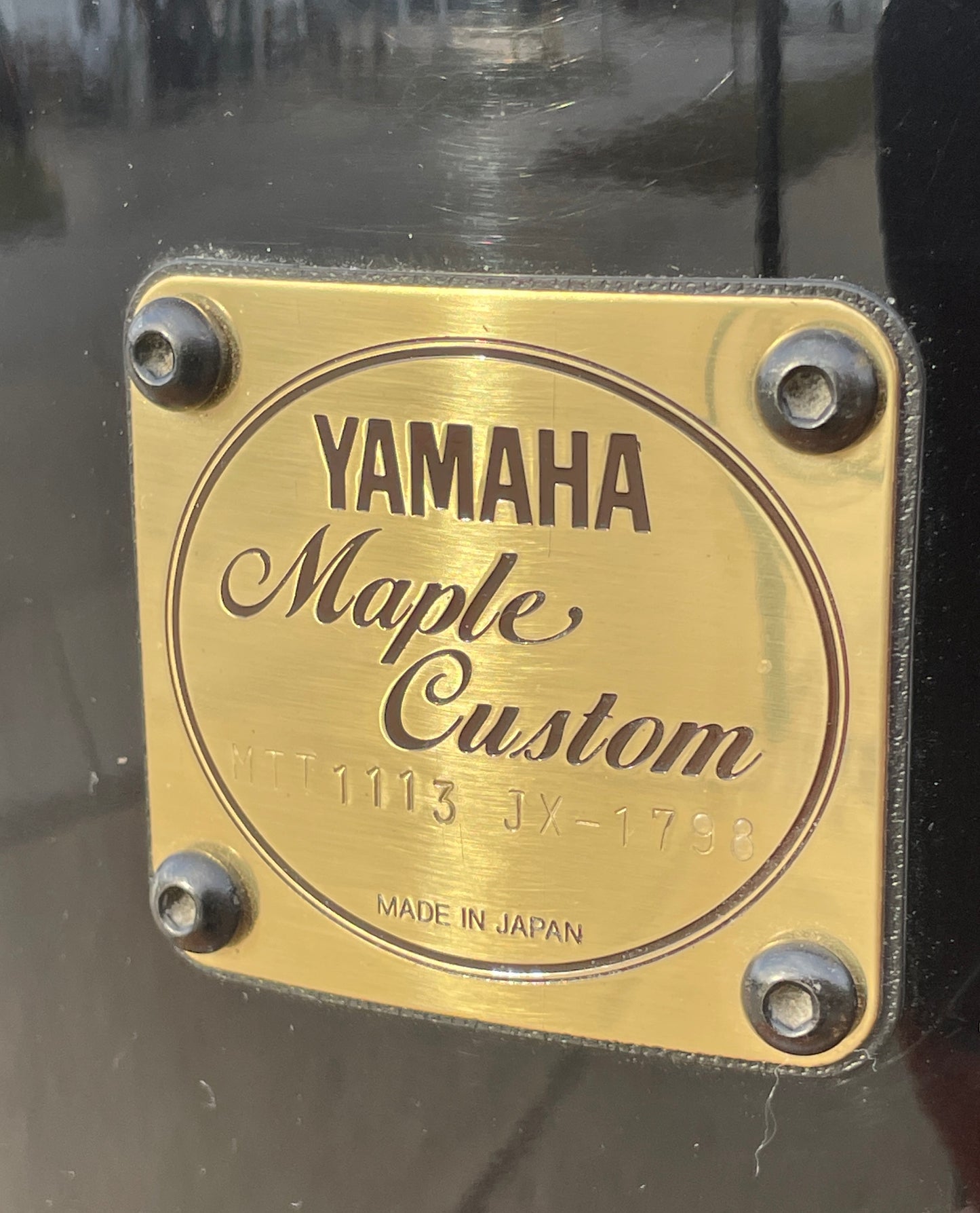 Yamaha 13x11 Maple Custom Tom Drum Single Piano Black 11x13 Made in Japan