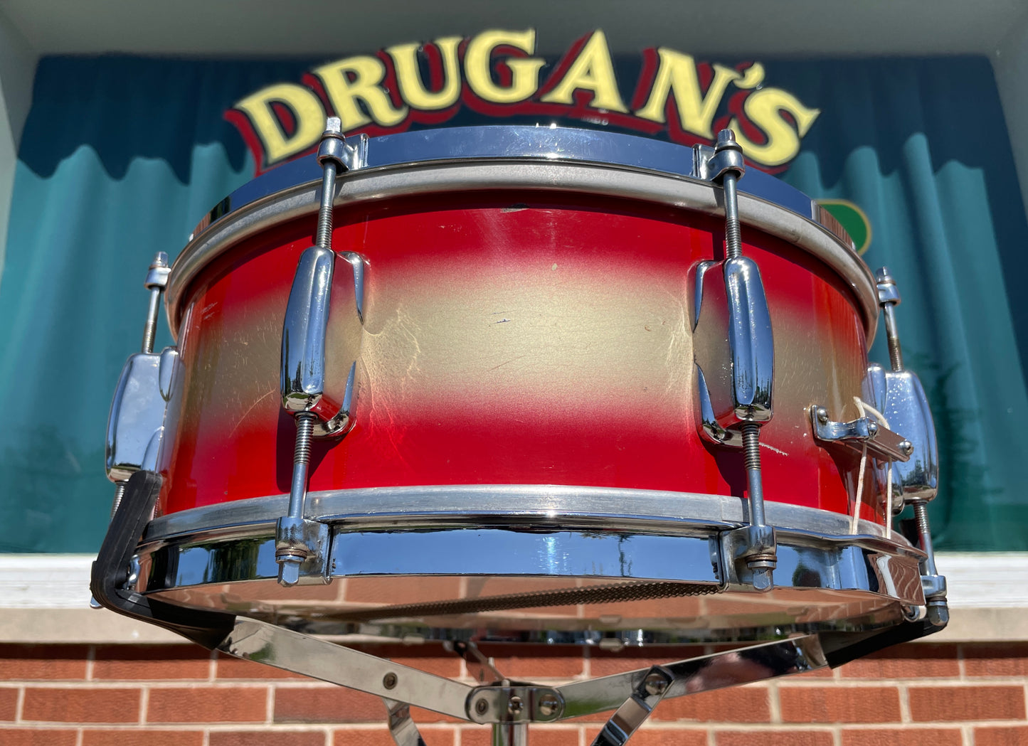 1958 Slingerland 5.5x14 No. 151 Student Model Snare Drum Red / Gold Duco 8-Lug