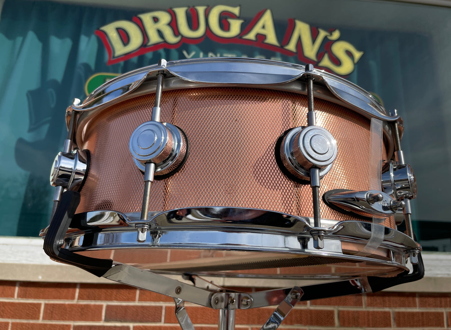 DW 5.5x14 Collector's Series Knurled Copper Shell Snare Drum Drum Workshop