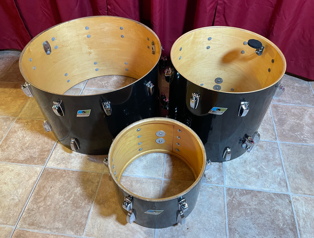 1970s Ludwig Super Classic Drum Set Black Cortex 22/13/16 Drugan's