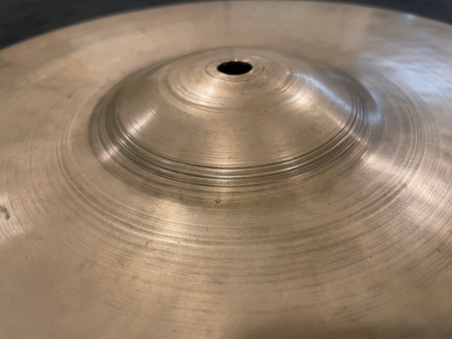 14" Zildjian A 1940s-50s Trans Stamp Hi-Hat Single / Small Ride Cymbal 1172g #718 *Video Demo*