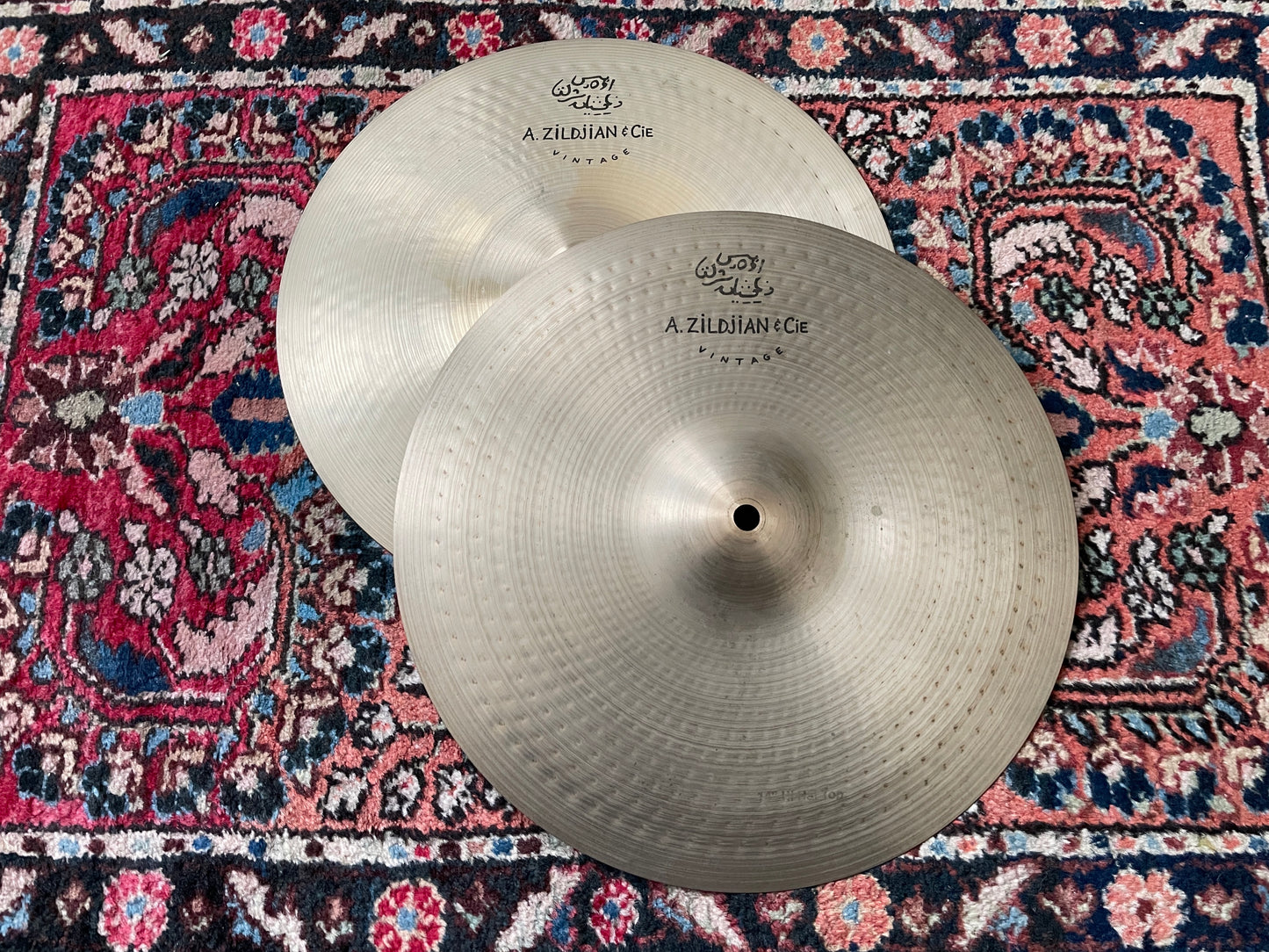 14" A. Zildjian & CIE Vintage Hi-Hat Cymbal Pair A0422 832g/1146g #760