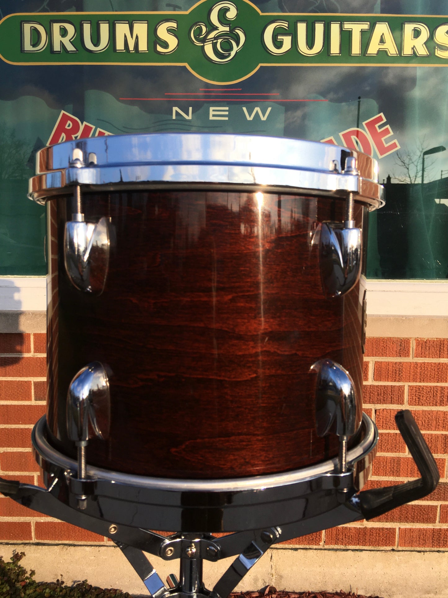1982 Gretsch Square Badge 8x10 Virgin Tom Drum - Walnut Lacquer