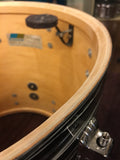 1972 Ludwig 16x16 Oyster Black Pearl Classic Floor Tom Drum 3 Ply