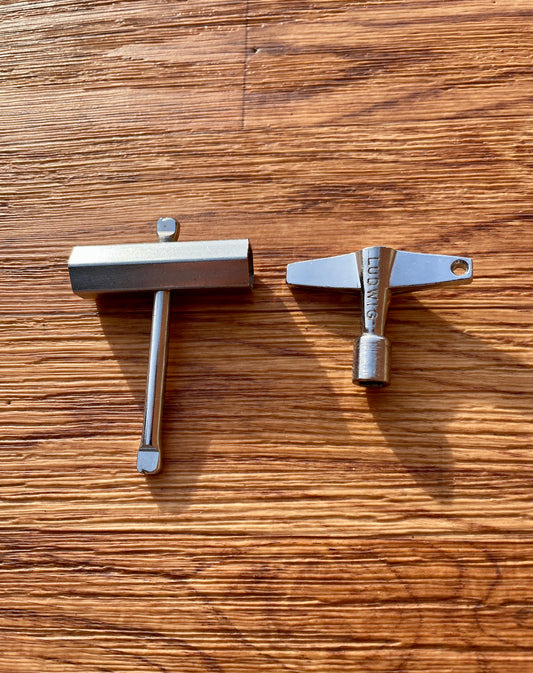Vintage Ludwig Drum Tuning Key and Rail Consolette Hex Wrench Key