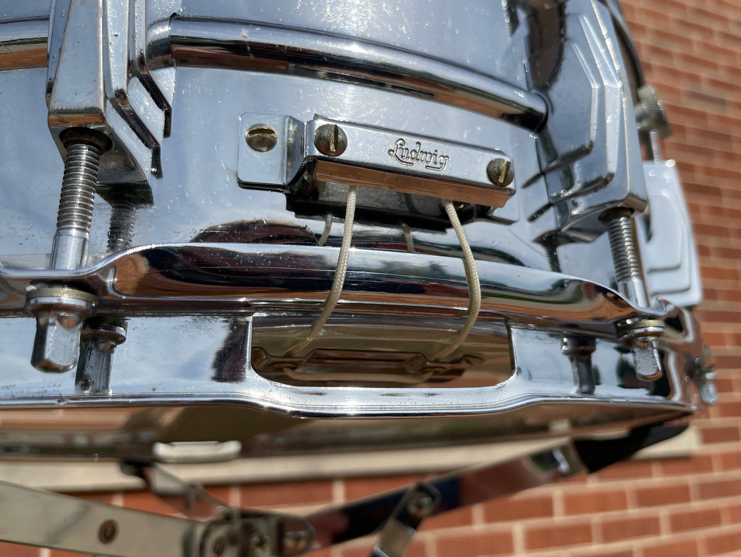1960s Ludwig Chrome Over Brass Pre-Serial 5x14 Super 400 Supraphonic Snare Drum