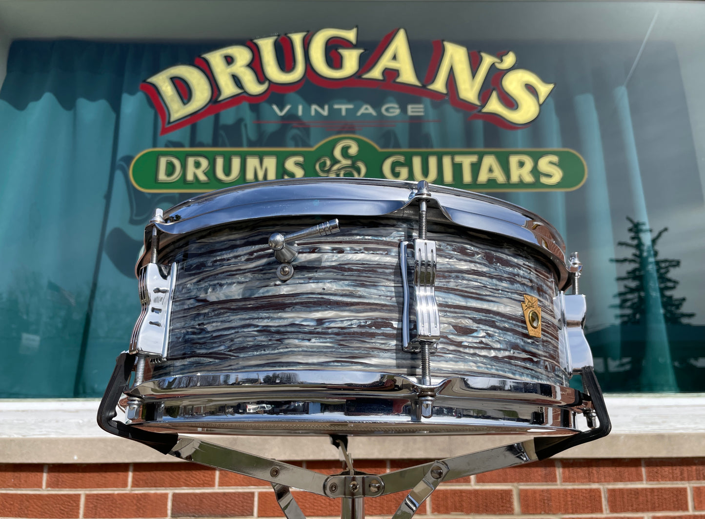 1966 Ludwig 5x14 Pioneer Snare Drum Oyster Blue Pearl