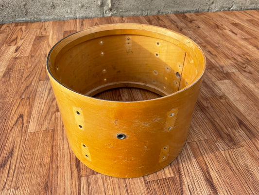 1970s Ludwig 8x12 Thermogloss Tom Drum Shell Natural