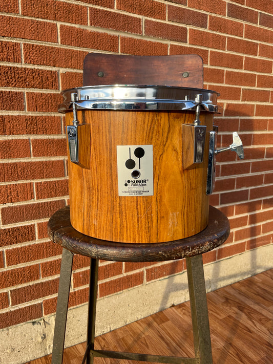1980s Sonor Phonic 10x8 Concert Tom Drum Rosewood 8x10 T7010