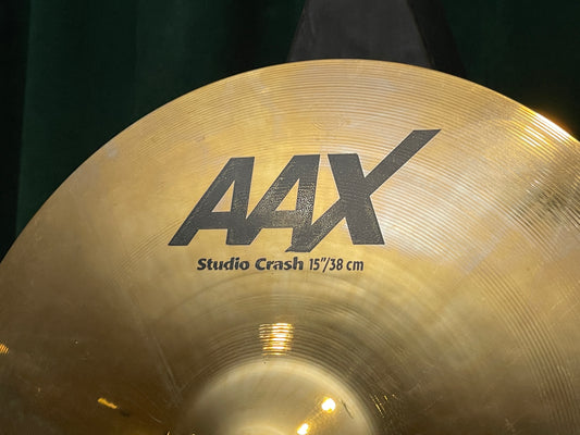 N.O.S. 15" Sabian AAX Studio Crash Cymbal Brilliant 826g