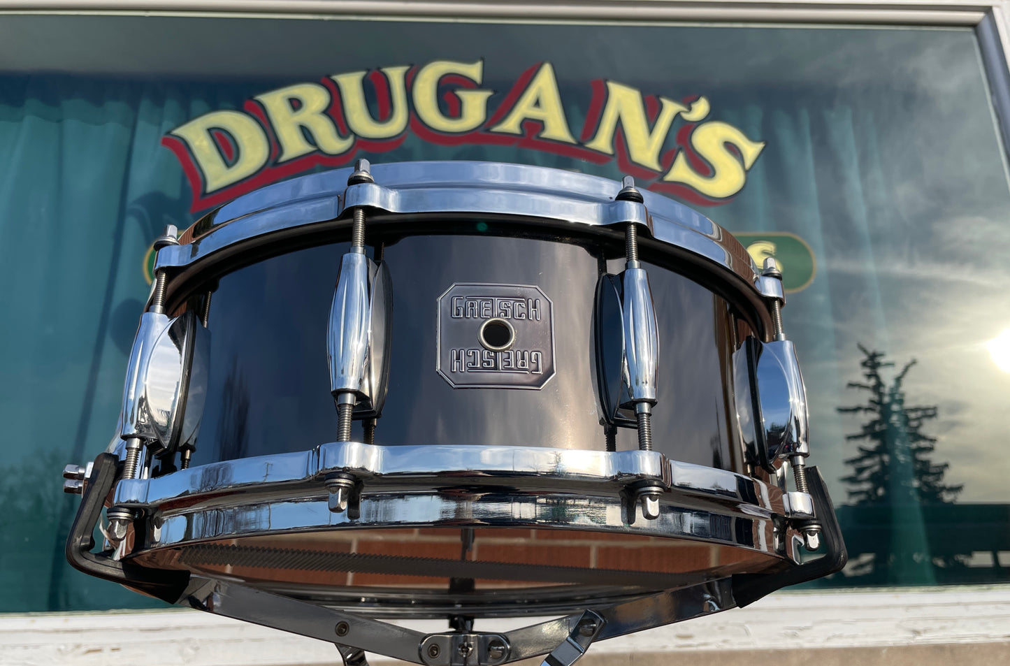 Gretsch 5.5x14 Crystal Tone Black Nickel Over Steel Snare Drum