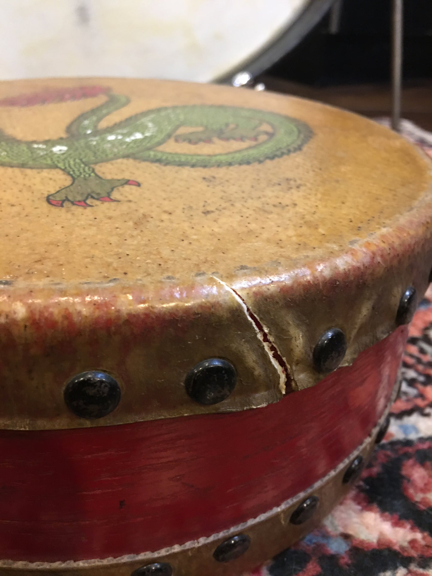 1920s/1930s Ludwig & Ludwig 4x10 Chinese Tack Dragon Tom Drum Leedy