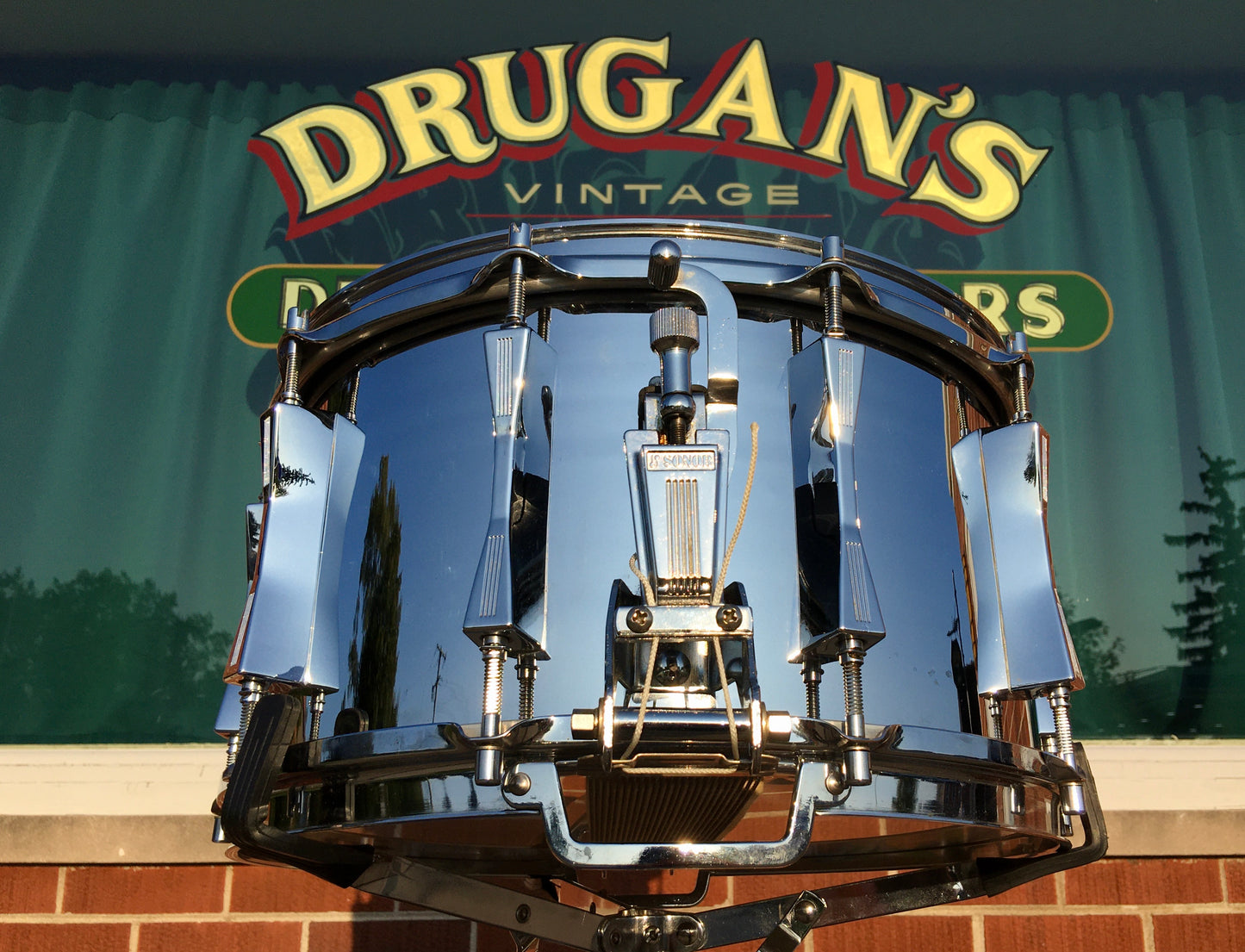 1980s Sonor 8x14 D508X Phonic Plus Ferro-Manganese Snare Drum