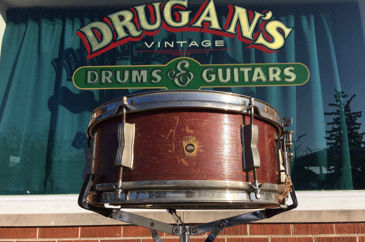 1957 WFL / Ludwig 5.5x14 Supreme Concert / Pioneer Snare Drum Mahogany