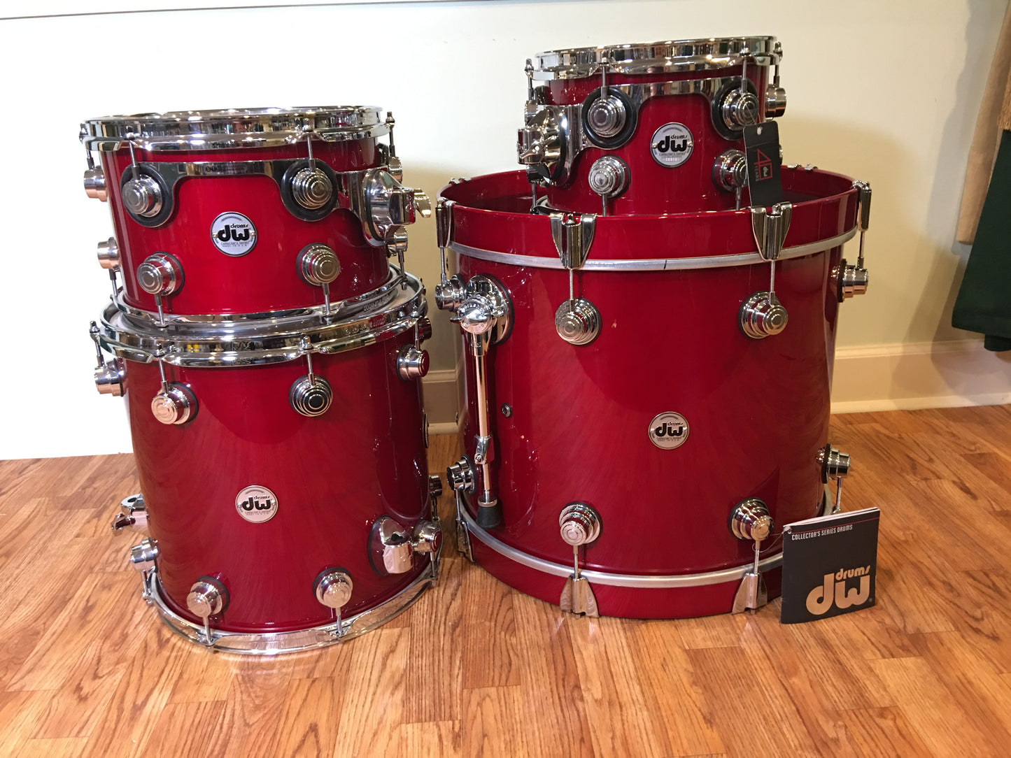 DW Collector's Series Maple Standard 4pc Drum Set Matador Red Lacquer 20/10/12/14