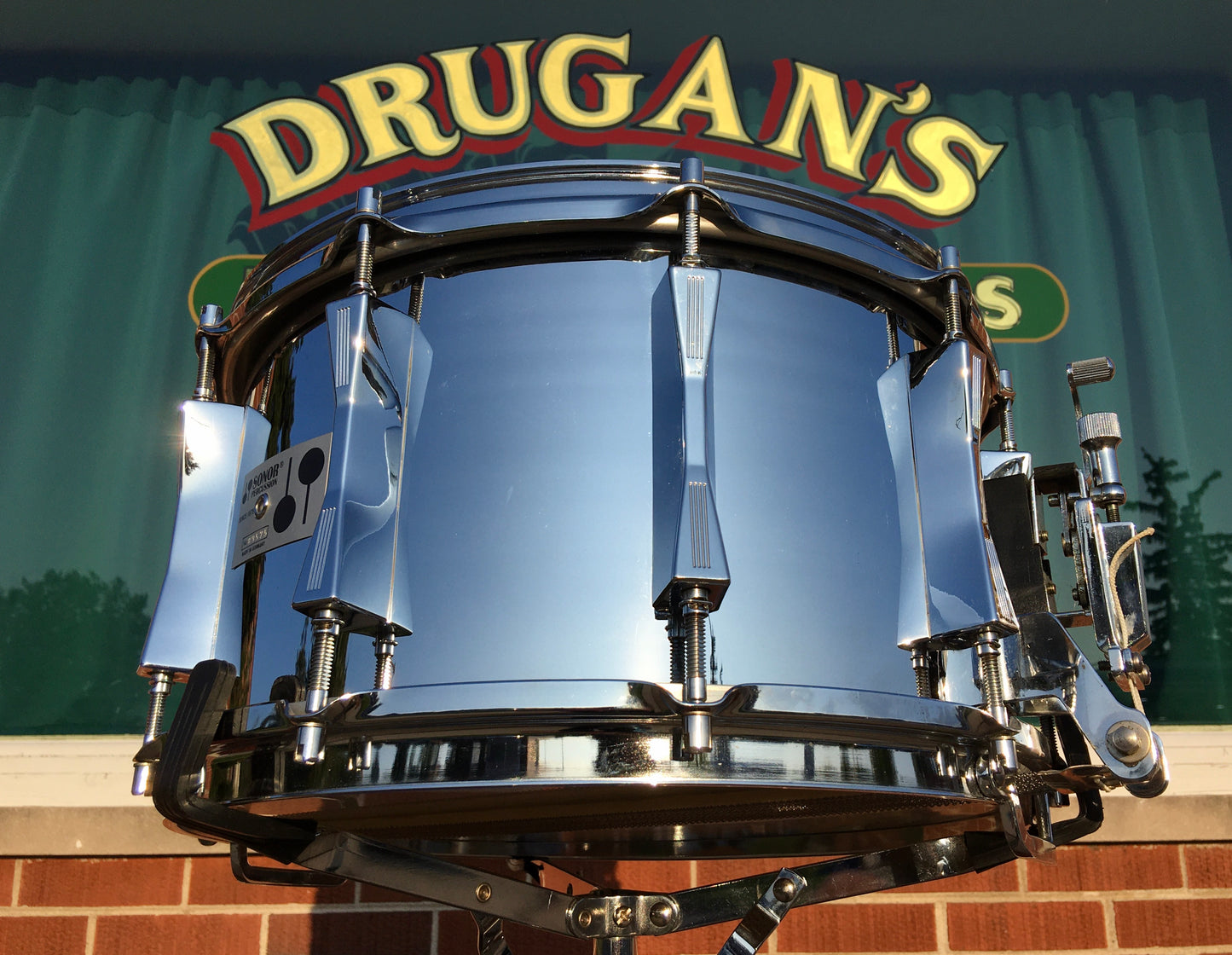 1980s Sonor 8x14 D508X Phonic Plus Ferro-Manganese Snare Drum