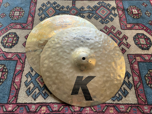 14" Zildjian K Custom Session Hi-Hat Cymbal Pair 1104g/992g K0993 *Video Demo*
