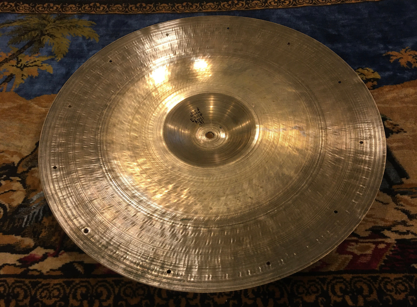 18" Zildjian A 1950s Large Stamp Crash Ride Cymbal w/ Rivets 1554g #556 *Sound File*