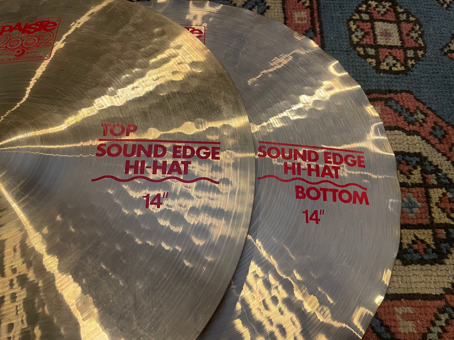 14" Paiste 2002 Sound Edge Hi-Hat Cymbal Pair 968g/1078g