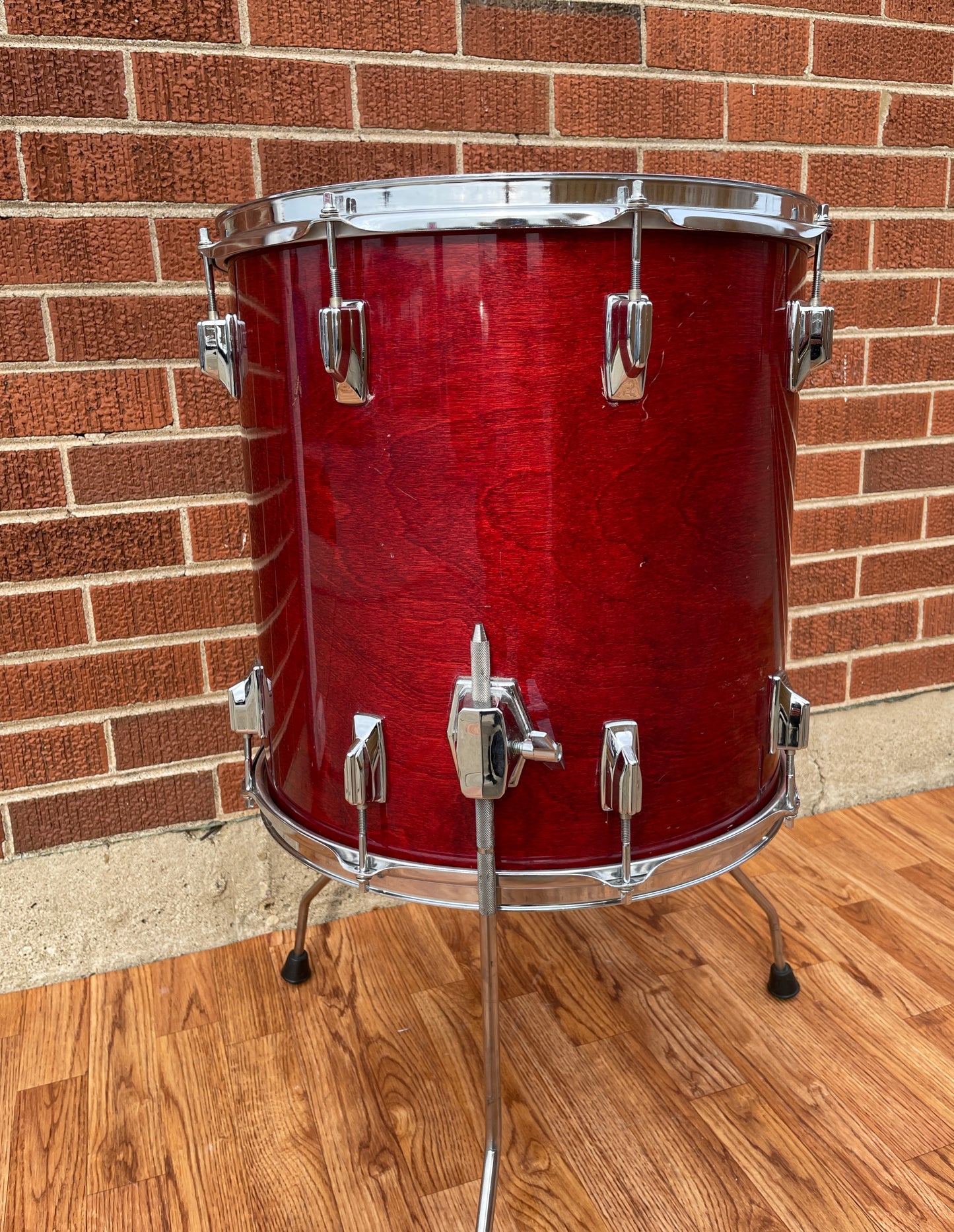 1980s Tama Superstar 16x16 Floor Tom Drum Cherry Wine