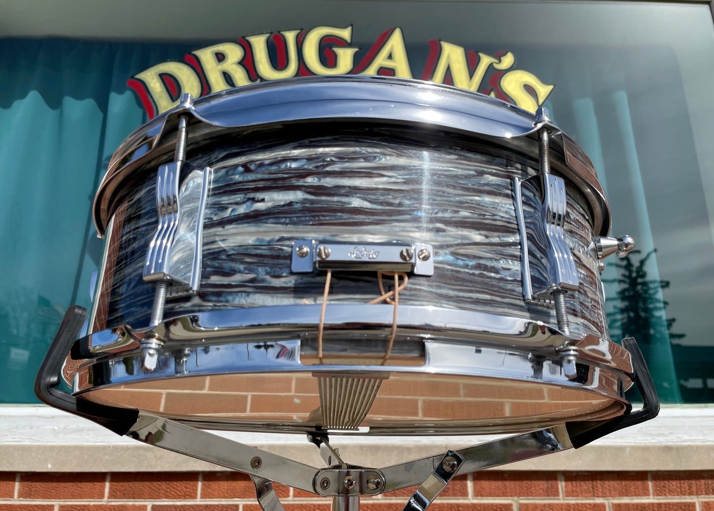 1966 Ludwig 5x14 Pioneer Snare Drum Oyster Blue Pearl