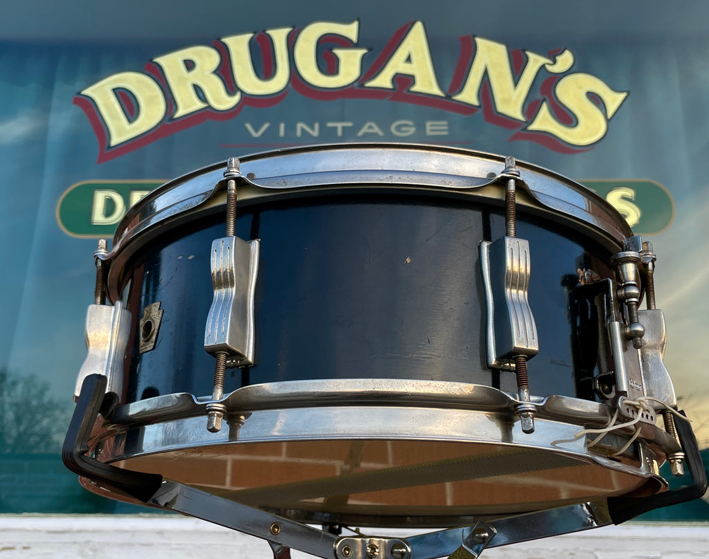 1964 Ludwig 5x14 Jazz Festival Snare Drum Black Lacquer NOB Drugan's