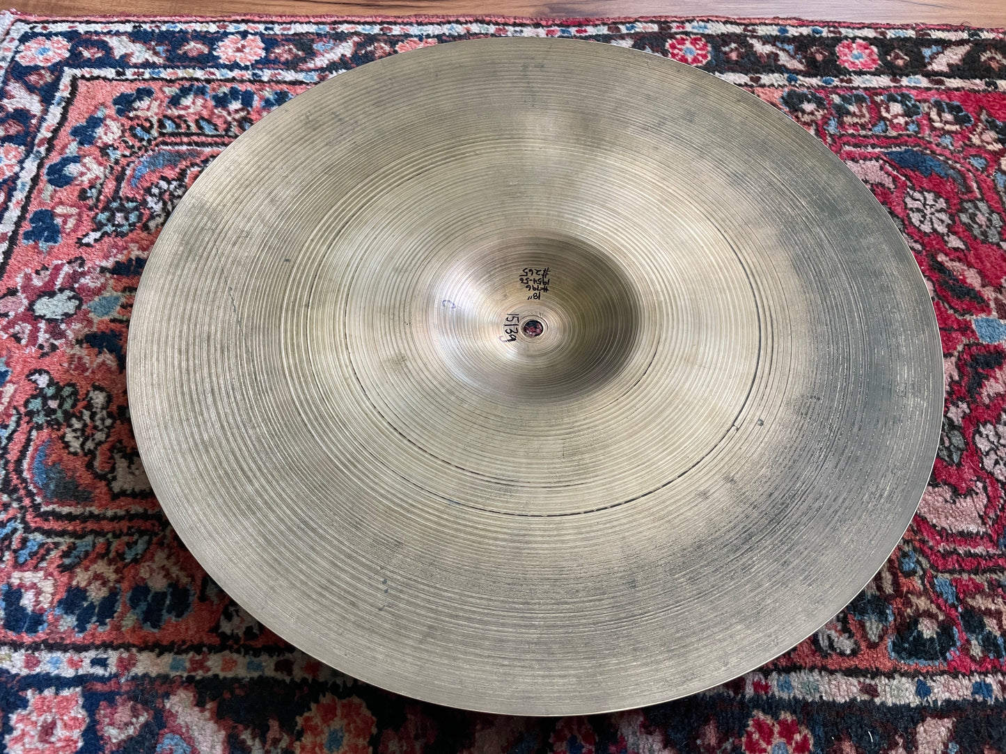 18" Zildjian A 1954-56 Large Block Stamp Crash Cymbal 1513g #796