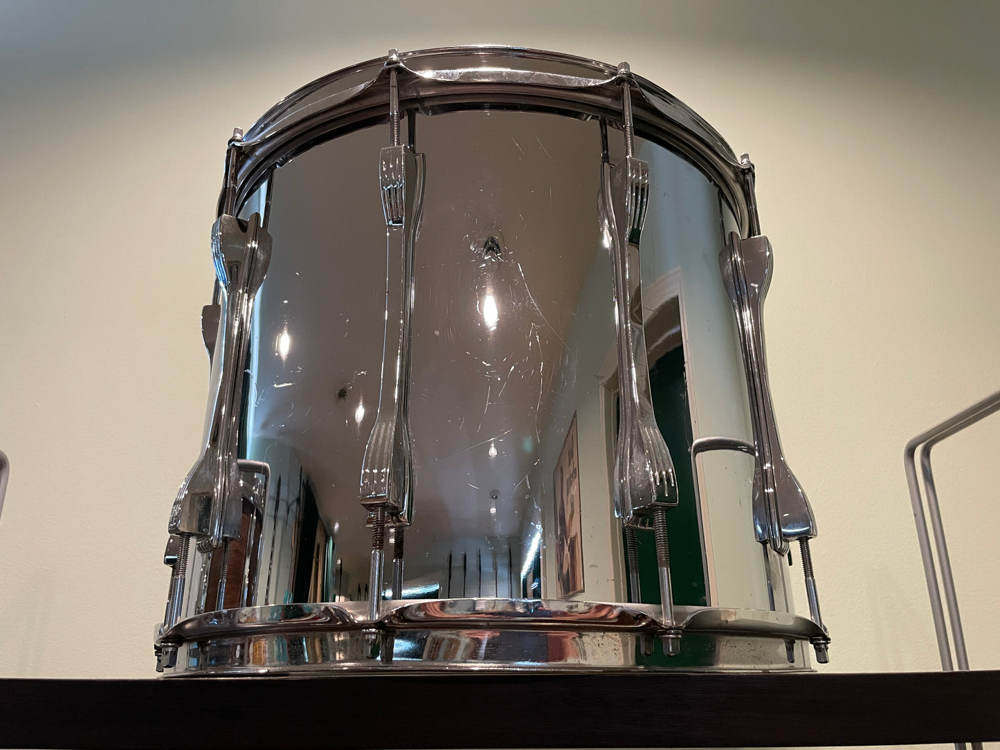 1970s Ludwig 12x15 Tom Drum Stainless Steel Mach