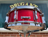1965 Ludwig 5x14 Jazz Festival Snare Drum Red Sparkle