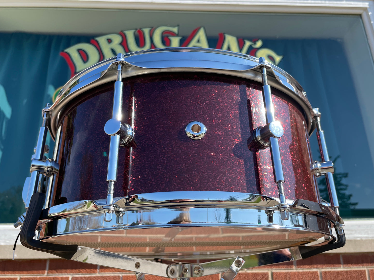 Canopus 6.5x14 Neo Vintage M2 Snare Drum Merlot Glitter