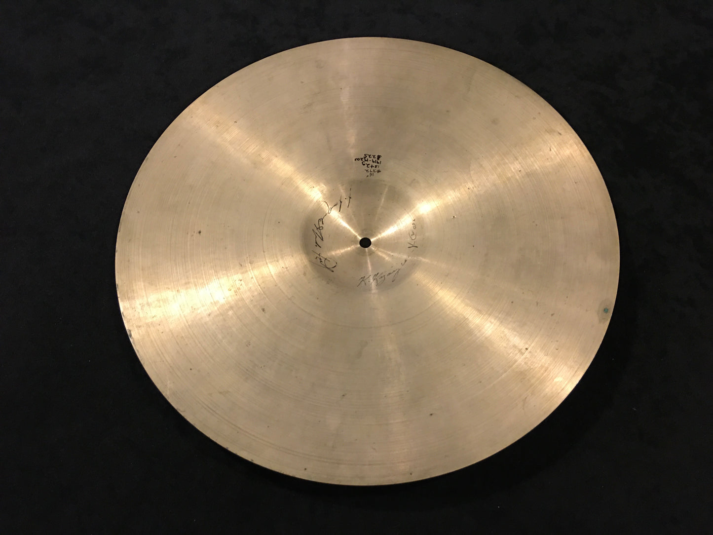 Extremely Rare 14" K. Kazanjian & Co Wurlitzer 1919-1920s Small Ride Cymbal 1342g #372