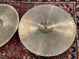 14" Zildjian A 1940s-50s Trans Stamp Hi-Hat Cymbal Pair 586g/762g #734