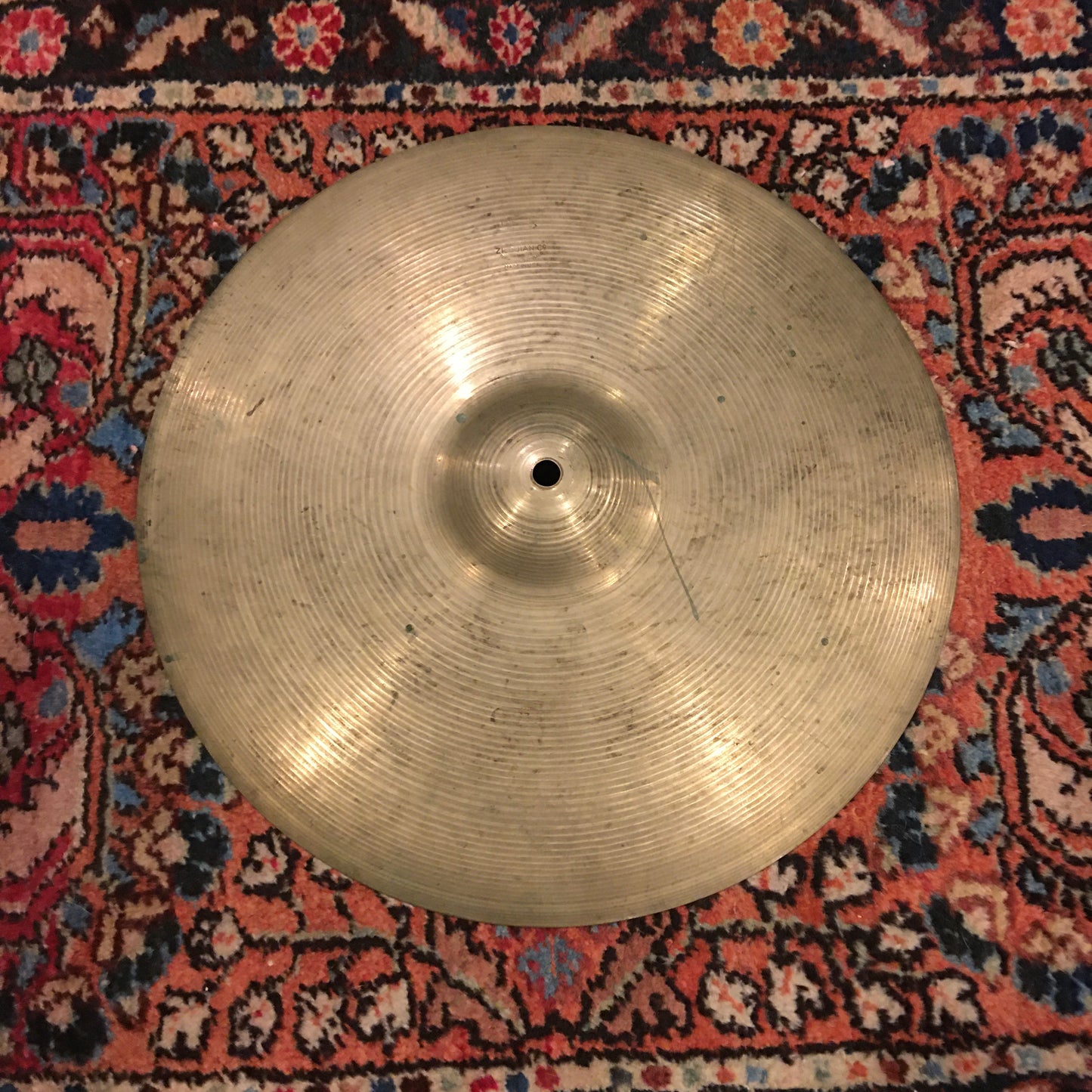 14" Zildjian A Early 1950s Trans Stamp Hi-Hat / Splash Cymbal Single 786g #641 *Sound File*