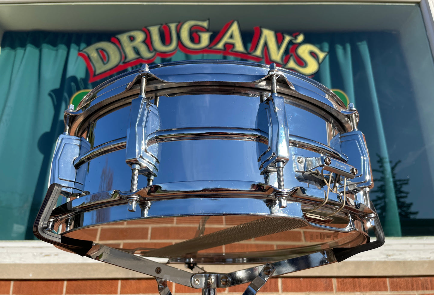 Mid-1980s Ludwig 5x14 LM400 Supraphonic Snare Drum Early Monroe
