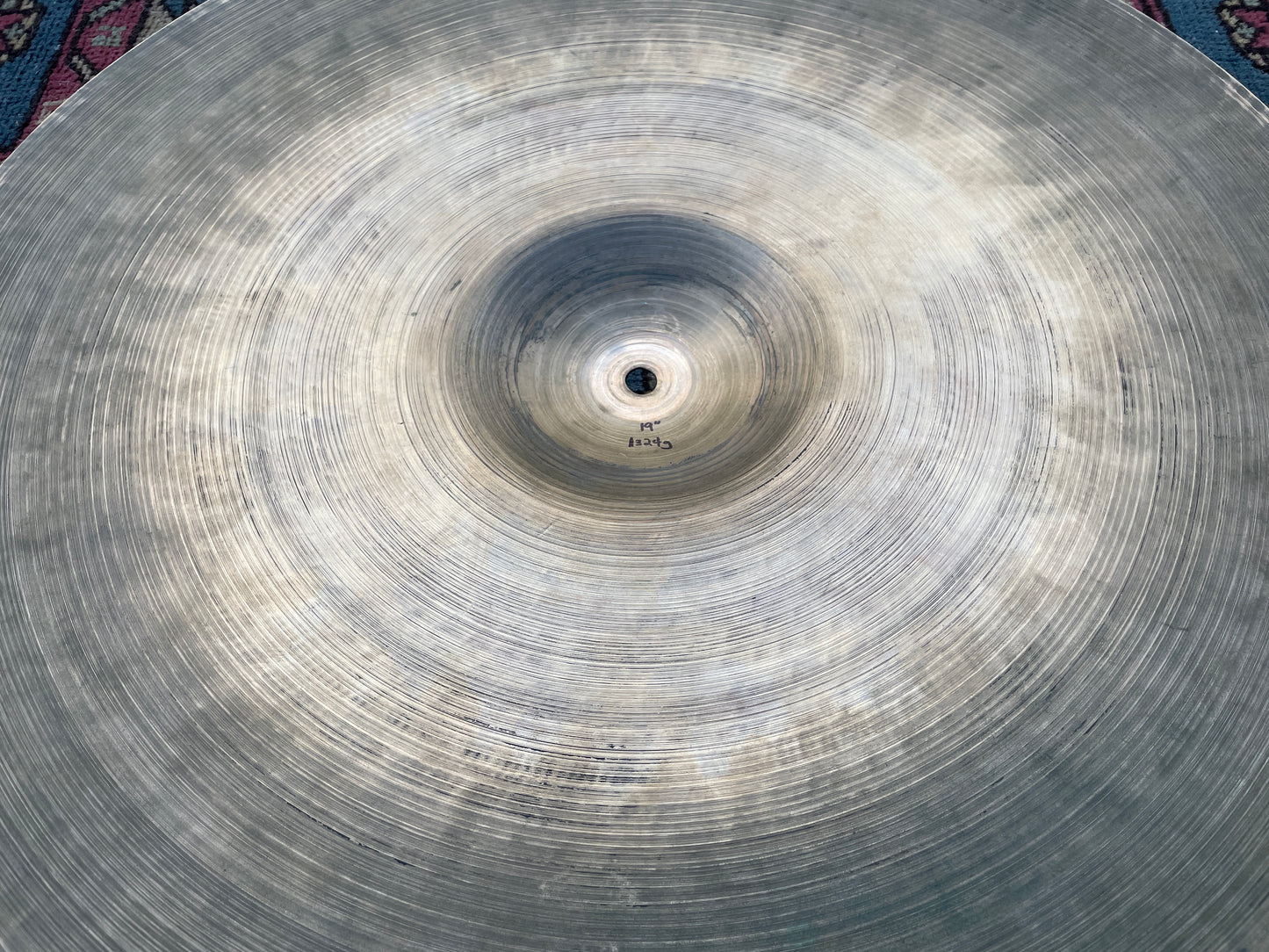 19" Zildjian A 1940s - 1950s Trans Stamp Ride Cymbal 1324g #820 *Video Demo*