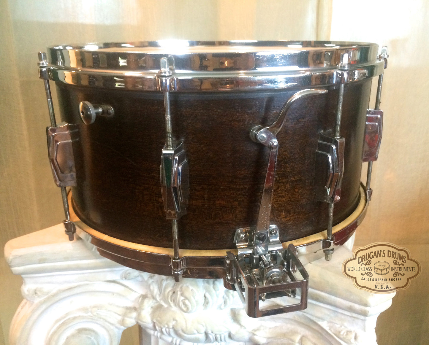 Stunning 1939 Super Ludwig & Ludwig 6.5x14 Snare Drum