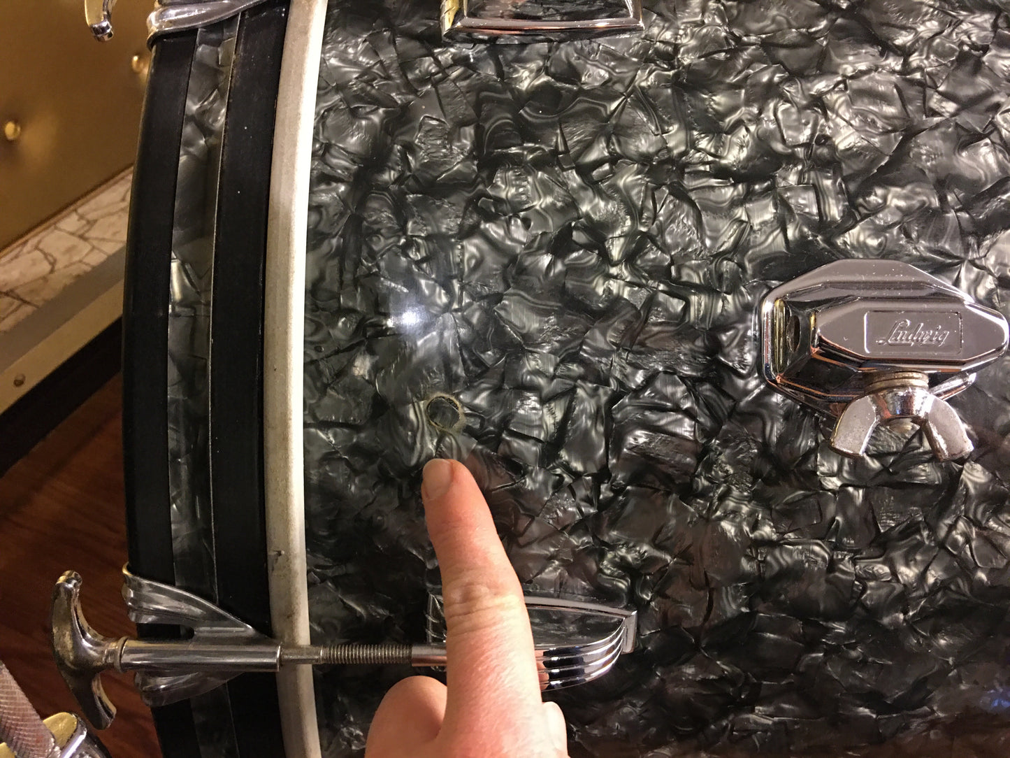 1966 Ludwig Classic Drum Set Black Diamond Pearl 20/13/16