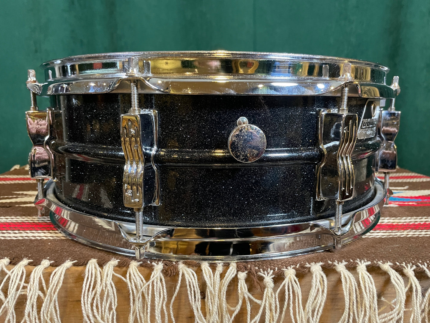 Ludwig 5x14 Black Galaxy Acrolite Snare Drum Blackrolite