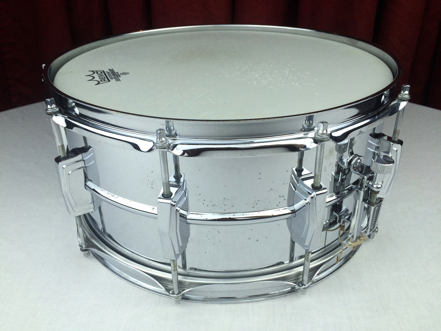 Vintage 1971 Ludwig 402 Supraphonic Snare Drum Blue & Olive 6.5"x14"