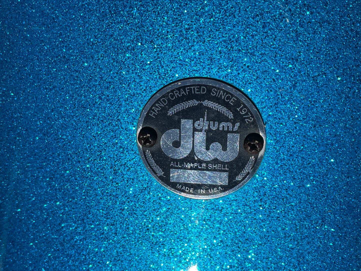 DW 18x22 Bass Drum Blue Sparkle Fade Drum Workshop