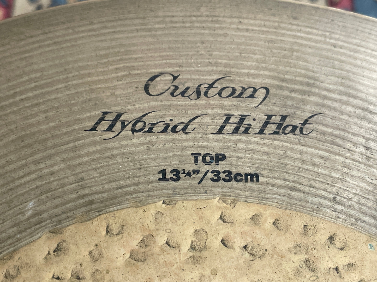 13-1/4" Zildjian K Custom Hybrid Hi-Hat Top Single Cymbal 866g